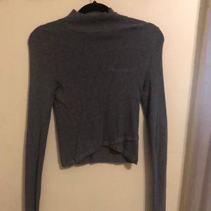 Gray cropped sweater